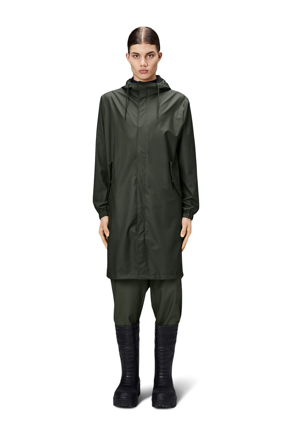 Fishtail Parka regnjakke - grøn